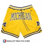 Short Air Jordan Just Don NCAA Michigan Jaune