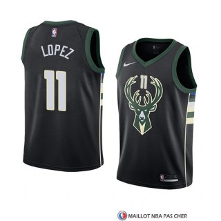 Maillot Milwaukee Bucks Brook Lopez Statement 2018 Noir