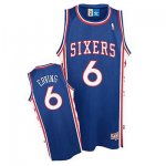 Maillot Retro 76ers Erving 6 Bleu