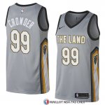 Maillot Cleveland Cavaliers Jae Crowder Ville 2018 Gris