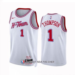 Maillot Houston Rockets Amen Thompson NO 1 Ville 2023-24 Blanc