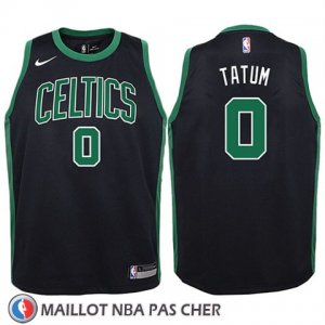 Maillot Enfant Boston Celtics Jayson Tatum No 0 2017-18 Noir