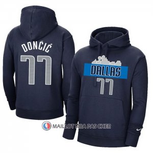 Veste a Capuche Dallas Mavericks Luka Doncic Bleu3