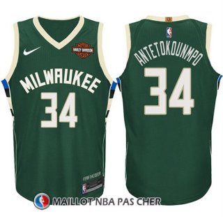 Maillot Milwaukee Bucks Giannis Antetokounmpo 34 2017-18 Vert