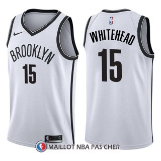 Maillot Brooklyn Nets Isaiah Whitehead Association 15 2017-18 Blanc