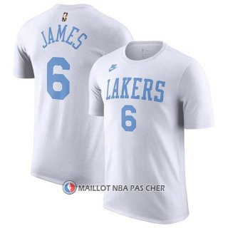Maillot Manche Courte Los Angeles Lakers LeBron James Classic 2022-23 Blanc