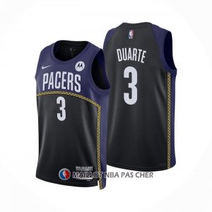 Maillot Indiana Pacers Chris Duarte NO 3 Ville 2022-23 Bleu