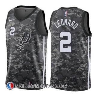 Maillot San Antonio Spurs Leonard 2 Ciudad 2017-18 Gris