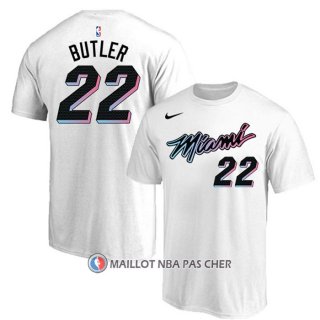 Maillot Manche Courte Miami Heat Jimmy Butler Ville 2020-21 Blanc