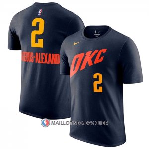 Maillot Manche Courte Oklahoma City Thunder Shai Gilgeous-Alexander Ville 2023-24 Bleu