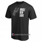 Maillot Manche Courte San Antonio Spurs Whole New Game Noir