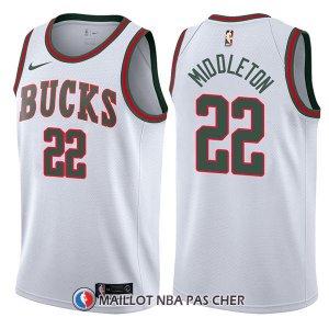 Maillot Milwaukee Bucks Khris Middleton Return To The Mecca Classic 22 2017-18 Blanc