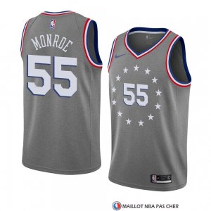 Maillot Philadelphia 76ers Greg Monroe Ville 2018-19 Gris