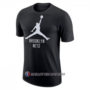 Maillot Manche Courte Brooklyn Nets Essential Jumpman Noir