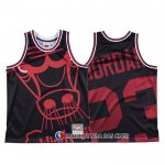 Maillot Chicago Bulls Michael Jordan Mitchell & Ness Big Face Noir