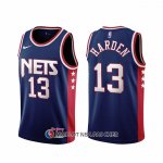 Maillot Brooklyn Nets James Harden NO 13 Ville 2021-22 Bleu