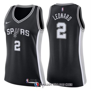 Maillot Femme San Antonio Spurs Kawhi Leonard Icon 2017-18 2 Noir