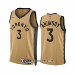 Maillot Toronto Raptors OG Anunoby NO 3 Ville 2023-24 Or