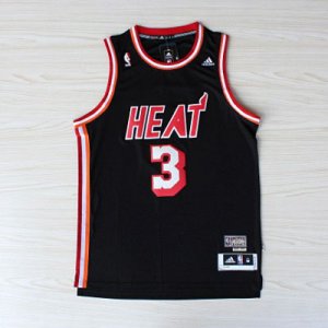 Maillot retro de Noir Wade Miami Heat Revolution 30