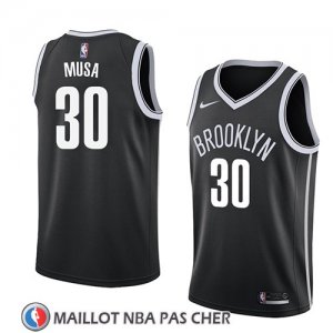 Maillot Brooklyn Nets Dzanan Musa No 30 Icon 2018 Noir