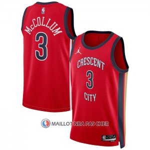 Maillot New Orleans Pelicans Cj Mccollum NO 3 Statement 2023-24 Rouge