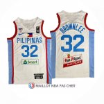 Maillot Philippine Justin Brownlee NO 32 Jeux Olympiques 2024 Blanc