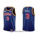 Maillot Golden State Warriors Jordan Poole NO 3 75th Anniversary Bleu