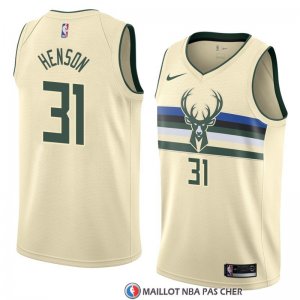 Maillot Milwaukee Bucks John Henson Ville 2018 Crema