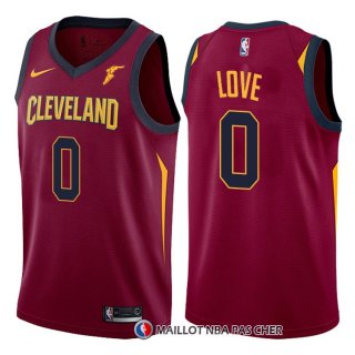 Maillot Authentique Cleveland Cavaliers Love 2017-18 0 Rouge