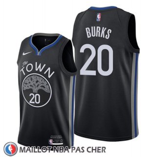 Maillot Golden State Warriors Alec Burks Ville 2019-20 Noir