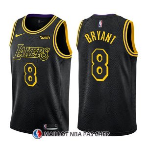 Maillot Los Angeles Lakers Kobe Bryant Ciudad 8 Noir