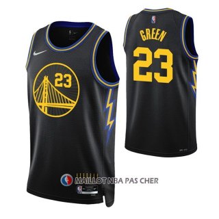 Maillot Golden State Warriors Draymond Green NO 23 Ville 2021-22 Noir