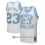 Maillot NCAA North Carolina Tar Heels Michael Jordan NO 23 Mitchell & Ness 1983-84 Blanc
