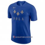 Maillot Manche Courte New Orleans Pelicans Ville 2020-21 Bleu