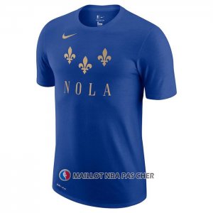 Maillot Manche Courte New Orleans Pelicans Ville 2020-21 Bleu
