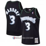 Maillot Minnesota Timberwolves Stephon Marbury NO 3 Mitchell & Ness 1997-98 Noir