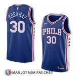 Maillot Philadelphia 76ers Furkan Korkmaz No 30 Icon 2018 Bleu