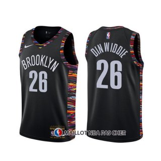 Maillot Brooklyn Nets Spencer Dinwiddie Ville Noir