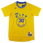 Maillot City Manche Courte Warriors City Curry 30 Jaune