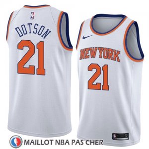 Maillot New York Knicks Damyean Dotson No 21 Association 2018 Blanc