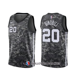 Maillot San Antonio Spurs Manu Ginobili Ville Camuflaje