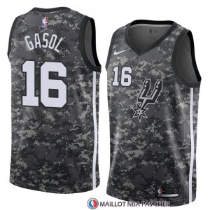 Maillot San Antonio Spurs Pau Gasol Ville 2018 Gris