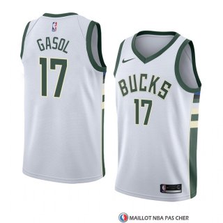 Maillot Milwaukee Bucks Bucks Pau Gasol Association 2018 Blanc