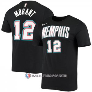 Maillot Manche Courte Memphis Grizzlies Ja Morant Hardwood Classics Noir