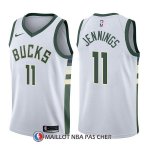Maillot Milwaukee Bucks Brandon Jennings Association 11 2017-18 Blanc