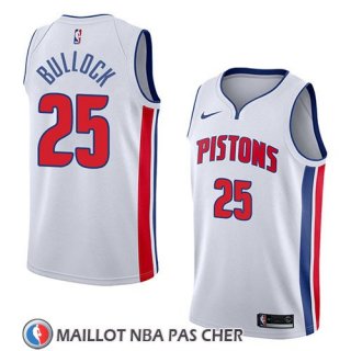 Maillot Detroit Pistons Reggie Bullock No 25 Association 2018 Blanc