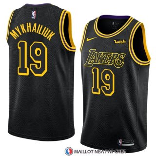 Maillot Los Angeles Lakers Sviatoslav Mykhailiuk Ville 2018 Noir
