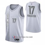 Maillot Oklahoma City Thunder Aleksej Pokusevski NO 17 Ville 2021-22 Blanc