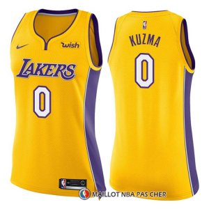 Maillot Femme Los Angeles Lakers Kyle Kuzma Icon 2017-18 0 Jaune