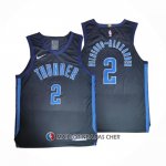 Maillot Oklahoma City Thunder Shai Gilgeous-Alexander NO 2 Earned Authentique Noir
